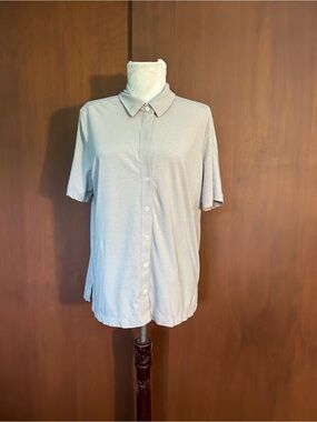 James Perse Gray Button Down Top